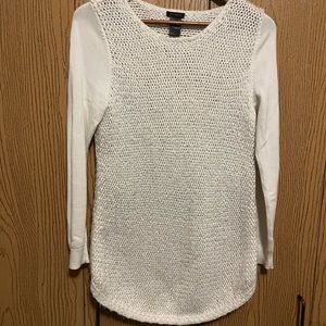 Winter White Knit Ann Taylor Sweater